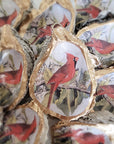 Red Cardinal Ornament • Oyster Shell