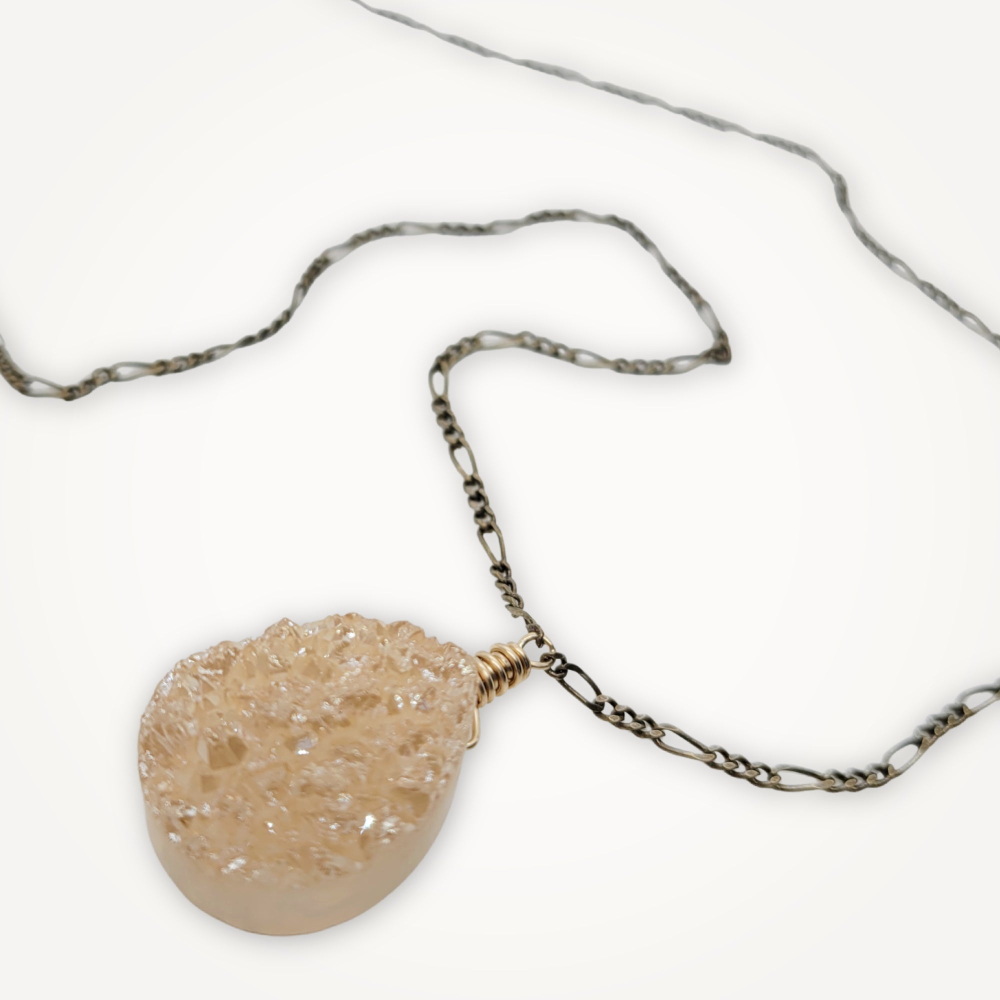 Champagne Druzy Pendant Necklace