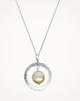 Organic Hoop Necklace • Coin Pearl