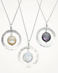 Organic Hoop Necklace • Coin Pearl