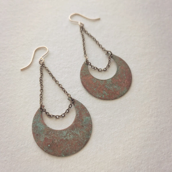 Copper Moon Earrings