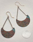 Copper Crescent Earrings