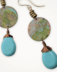 Charming Copper Earrings • Turquoise