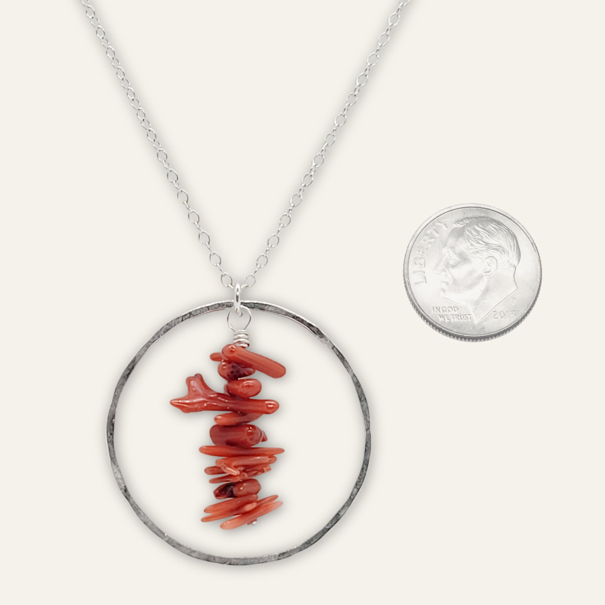 Hoop Necklace • Coral Cupolini