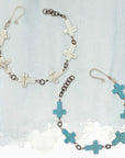 Traditional Cross Bracelet Turquose or White