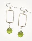 Vertical Frame Earrings • Spring Green