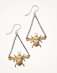 Hanging Bee Earrings