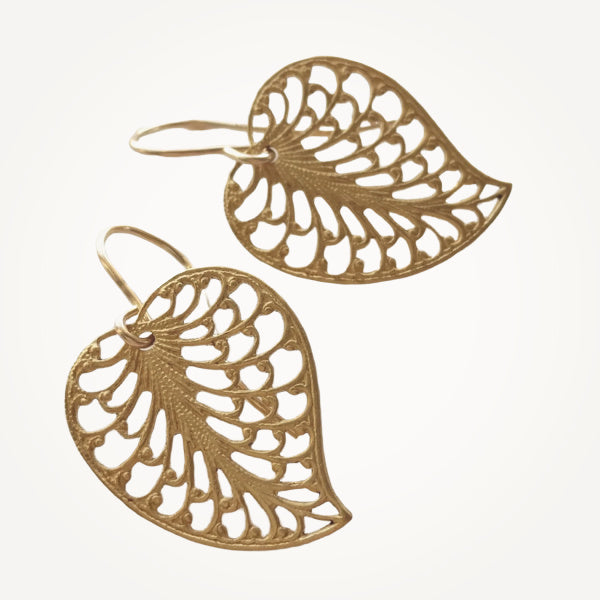 Filigree Leaf Earrings