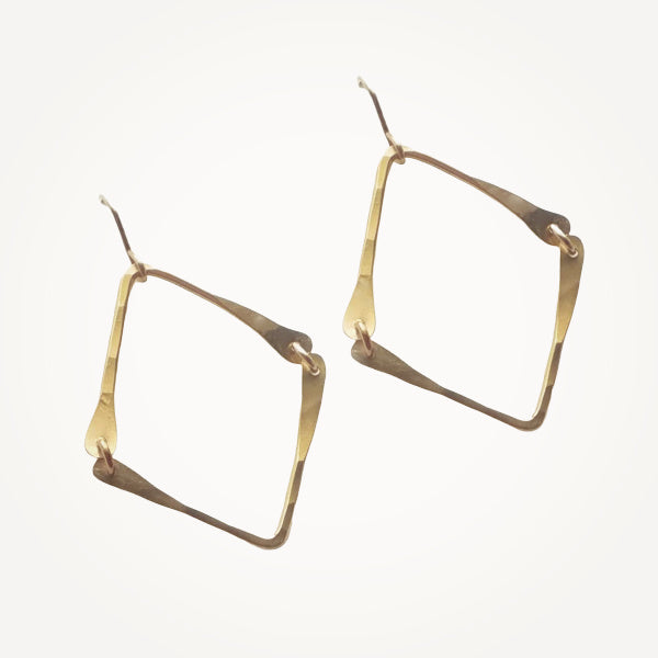 Hinged V Earrings • Silver or Gold