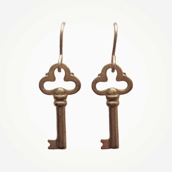 Tiny Key Earrings