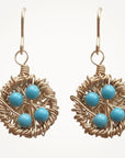 Gold Nest Earrings  • Choice of Pearls