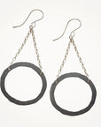 Organic Oxidized Hoop Earrings