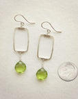 Vertical Frame Earrings • Spring Green