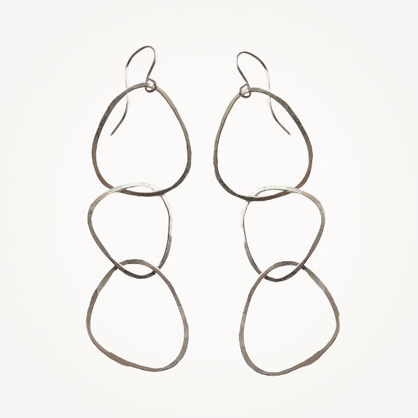 River Rock Earrings • Triple Hoop