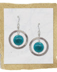 Organic Hoop Earrings • Russian Amazonite