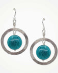 Organic Hoop Earrings • Russian Amazonite