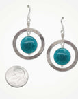 Organic Hoop Earrings • Russian Amazonite