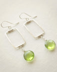 Vertical Frame Earrings • Spring Green