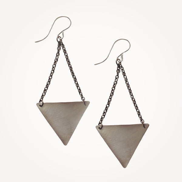 Triangle Earrings • Silver