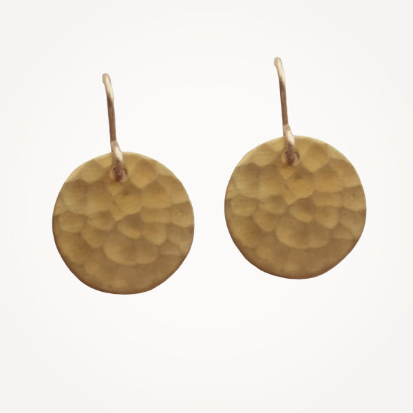 Hammered Disc Earrings Beatrixbell Handcrafted Jewelry