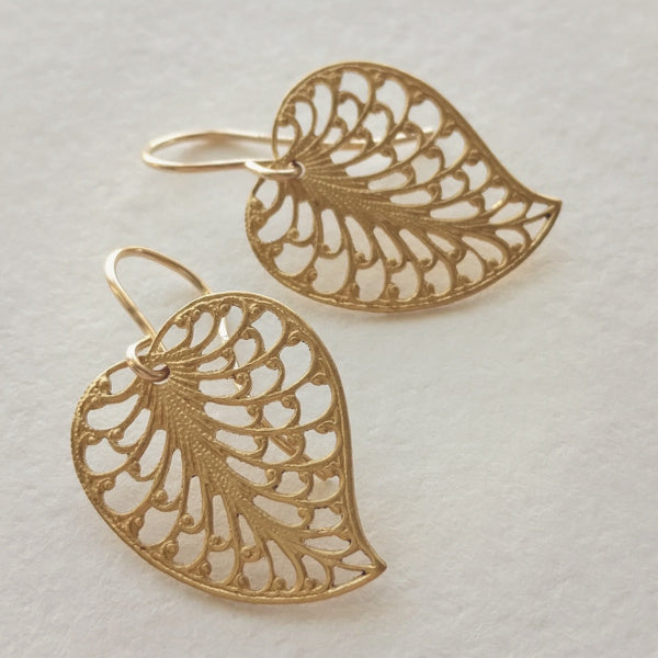 Filigree Leaf Earrings
