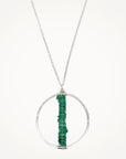 Hoop Necklace • Chakra Green Onyx