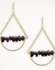 Horizon Earrings • Garnet