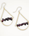 Horizon Earrings • Garnet