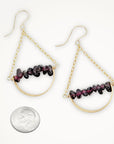 Horizon Earrings • Garnet