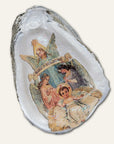 Angels and Manger Ornament • Oyster Shell