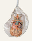 Angels and Manger Ornament • Oyster Shell