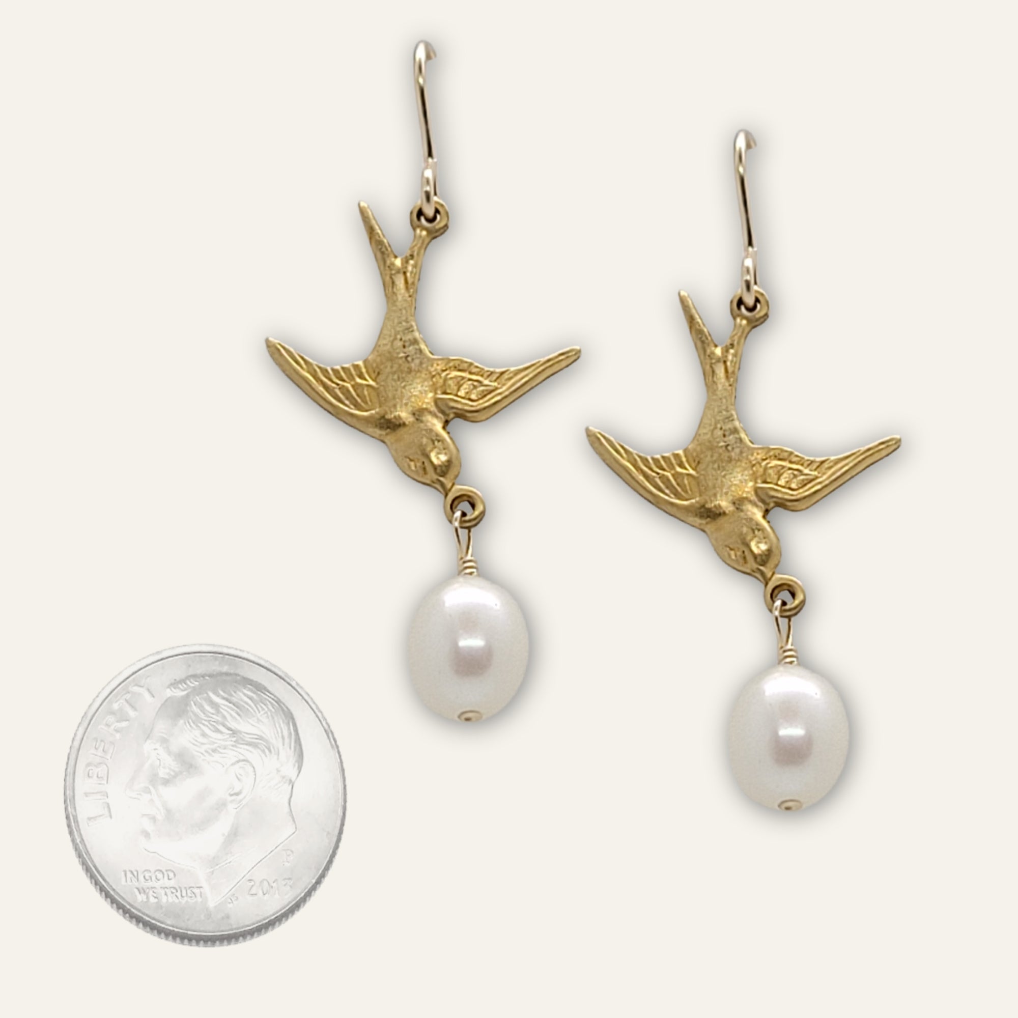 Little Bird Earrings • Pearl