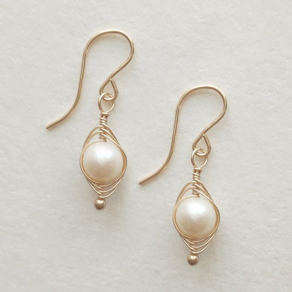 Gold Peapod Earrings • One Pea