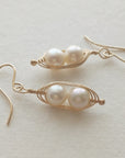 Gold Peapod Earrings • Two Peas