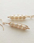 Gold Peapod Earrings • Four Peas