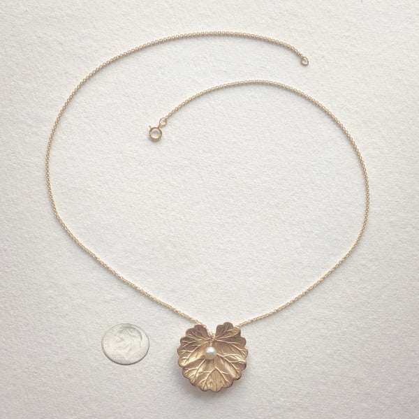 Water Lily Necklace • Pearl