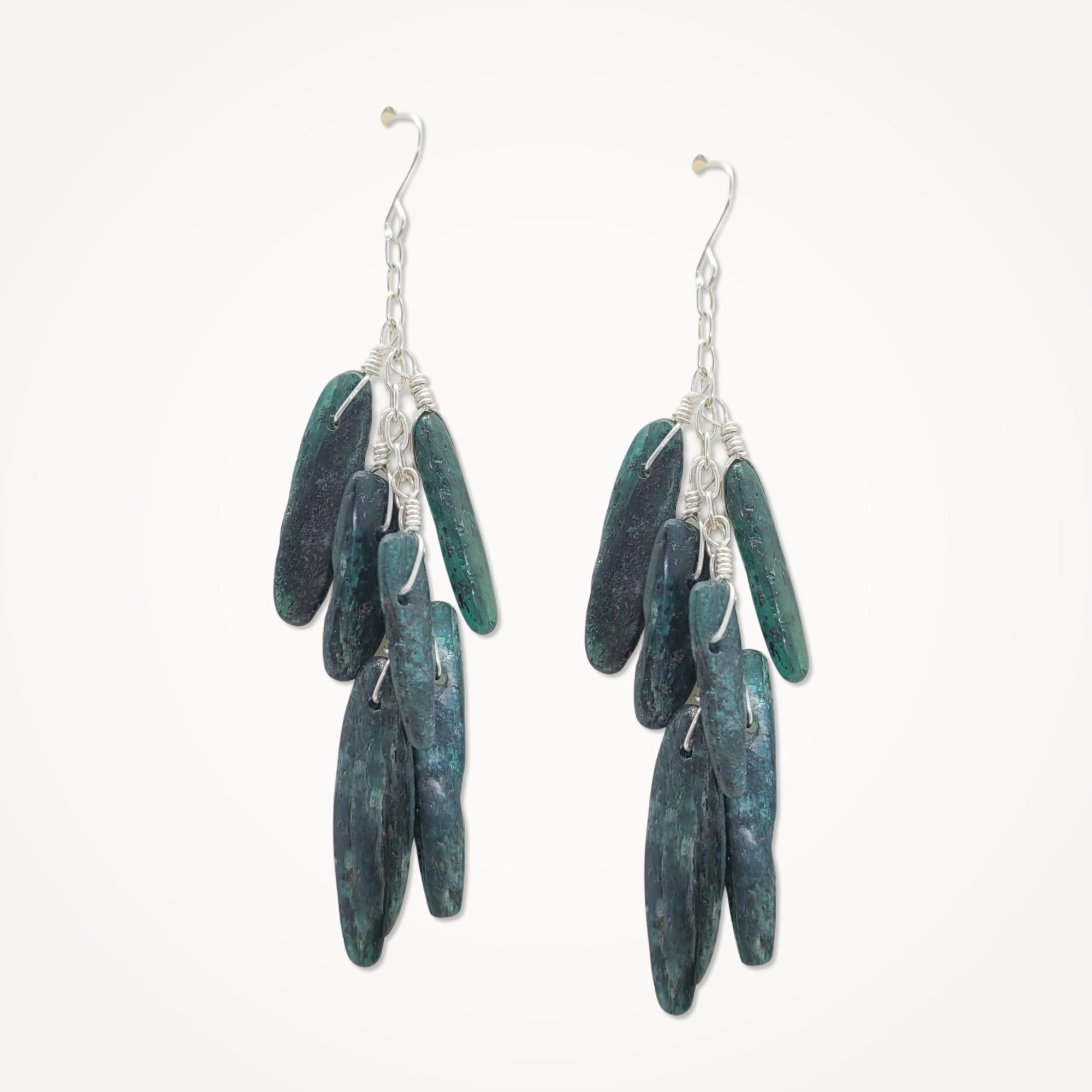 Mediterranean Earrings • Green Kyanite