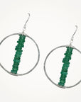 Hoop Earrings • Chakra Green Onyx