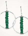 Hoop Earrings • Chakra Green Onyx