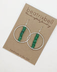 Hoop Earrings • Chakra Green Onyx