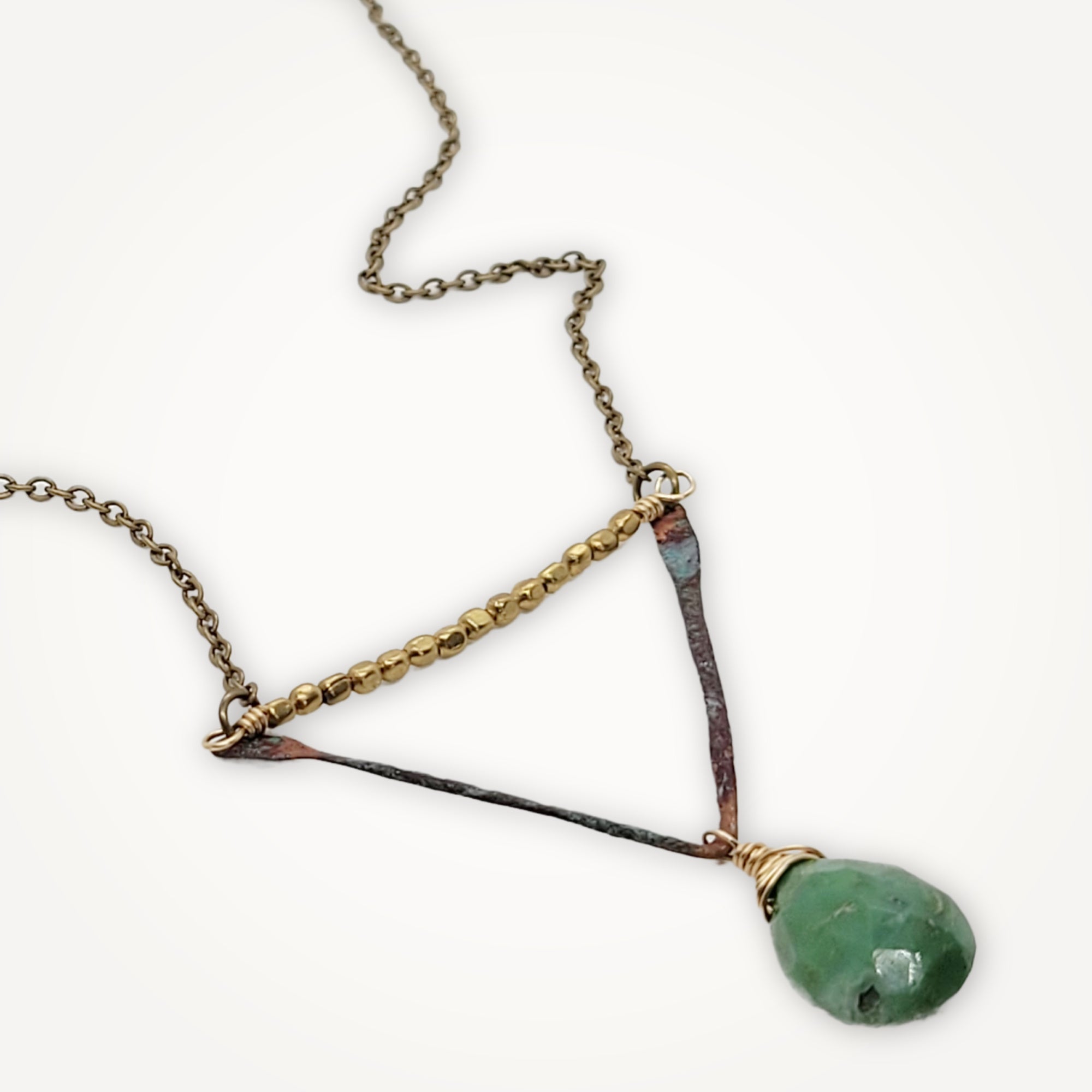 Green Valley Necklace • Chrysoprase + Copper