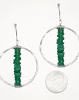 Hoop Earrings • Chakra Green Onyx