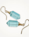 Hexa Crystal Earrings • Choice of Gemstone