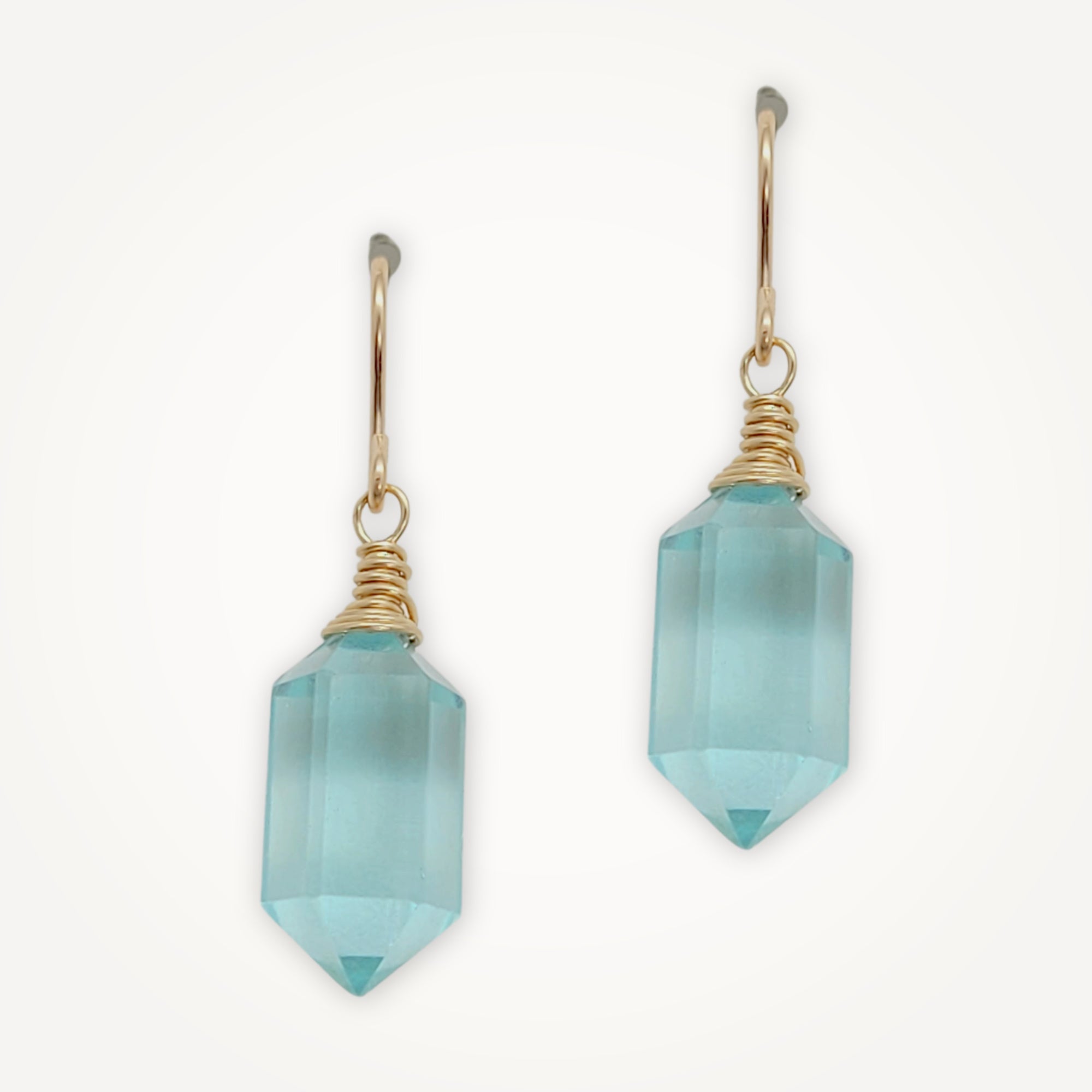 Hexa Crystal Earrings • Choice of Gemstone