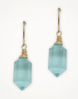 Hexa Crystal Earrings • Choice of Gemstone