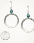 Organic Hoop Earrings • Choice of Star Cut Stone