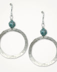 Organic Hoop Earrings • Choice of Star Cut Stone