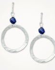 Organic Hoop Earrings • Choice of Star Cut Stone