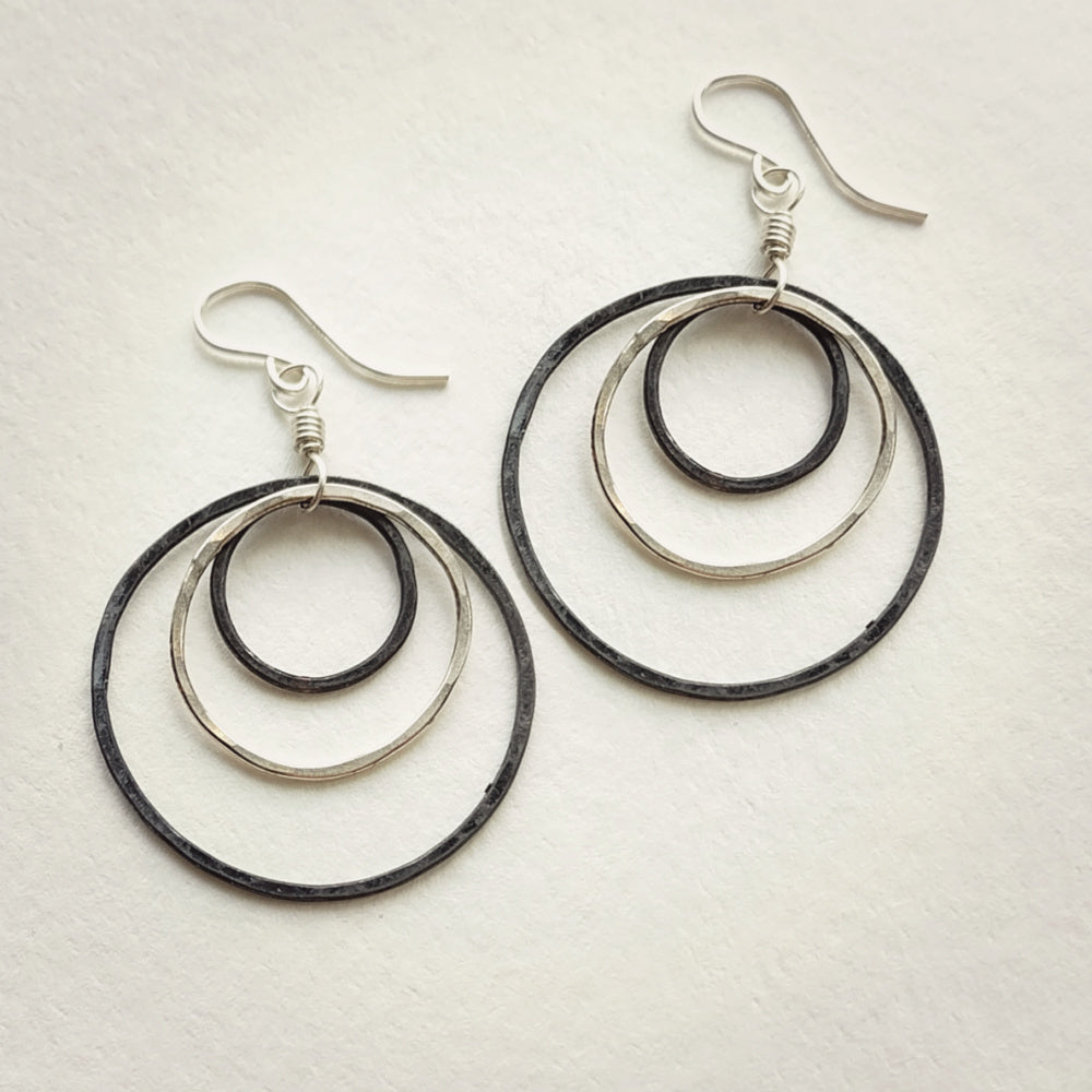 Equinox Earrings • Three Hoops
