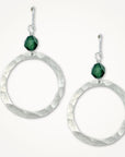 Organic Hoop Earrings • Choice of Star Cut Stone